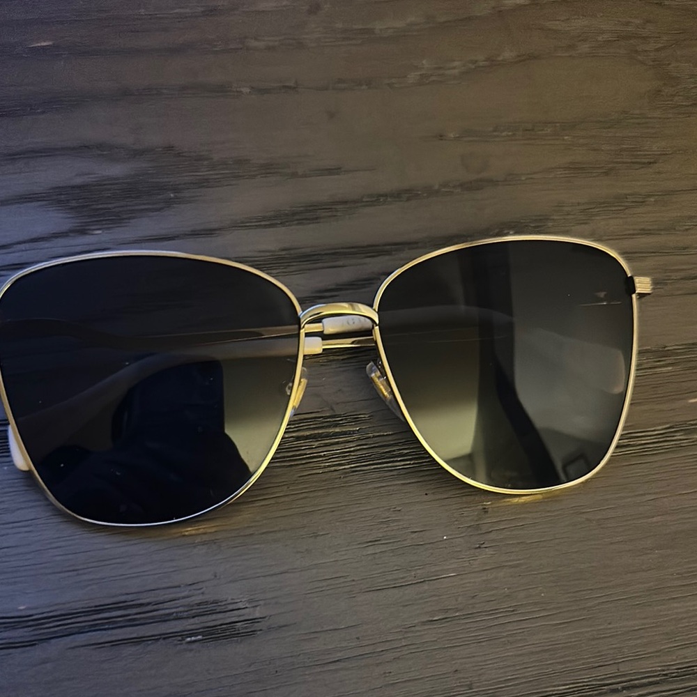 Gucci gold and Black Sunglasses
